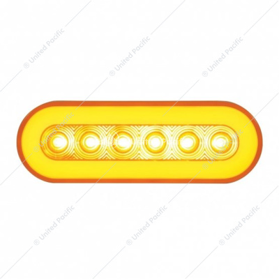 22 LED 6" Oval GloLight (Turn Signal) - Amber LED/Amber Lens