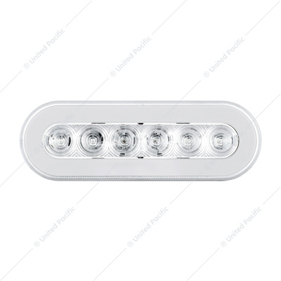 22 LED 6" Oval GloLight (Stop, Turn & Tail) - Red LED/Clear Lens