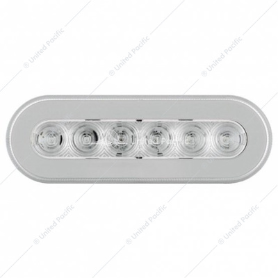 22 LED 6" Oval GloLight (Turn Signal) - Amber LED/Clear Lens