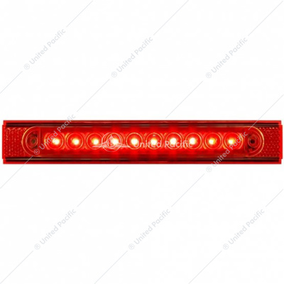 10 LED Conspicuity Reflector Plate Light With Red Reflector - Red LED/Red Lens (Each)