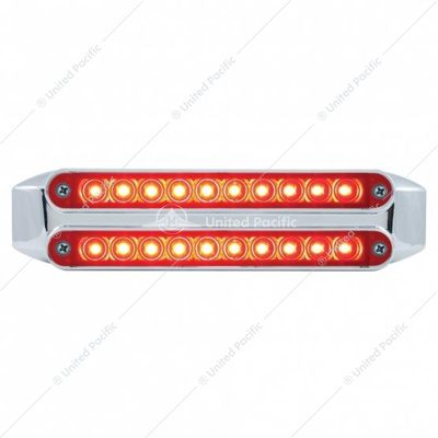 Dual 10 LED 6-1/2" Light Bars (Stop, Turn & Tail) - Red LED/Red Lens