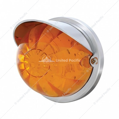 17 LED Dual Function Watermelon Flush Mount Kit With Visor - Amber LED/Amber Lens