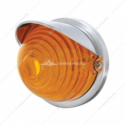 17 LED Beehive Flush Mount Kit With Visor - Amber LED/Amber Lens
