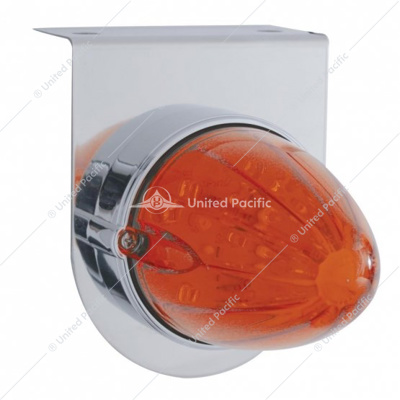 Stainless Light Bracket With 19 LED Watermelon Light - Amber LED/Dark Amber Lens