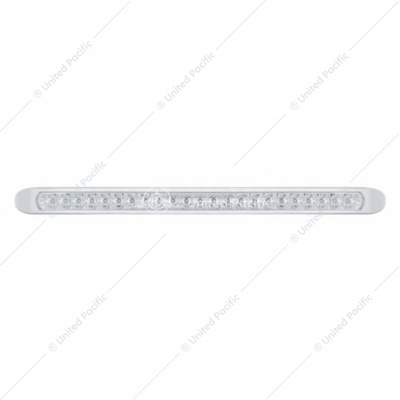 23 LED 17-1/4" Reflector Turn Signal Light Bar With Bezel - Amber LED/Clear Lens