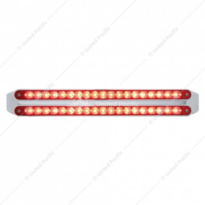 Dual 19 LED 12" Reflector Light Bars (Stop, Turn & Tail) - Red LED/Red Lens