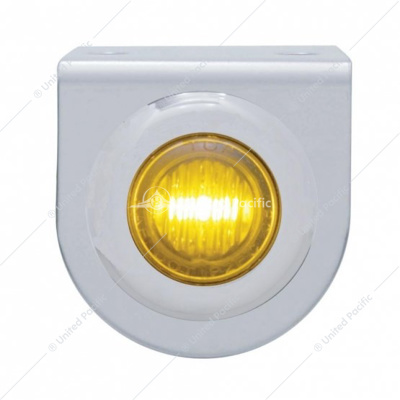 Stainless Light Bracket With 3 LED 3/4" Mini Light - Amber LED/Amber Lens