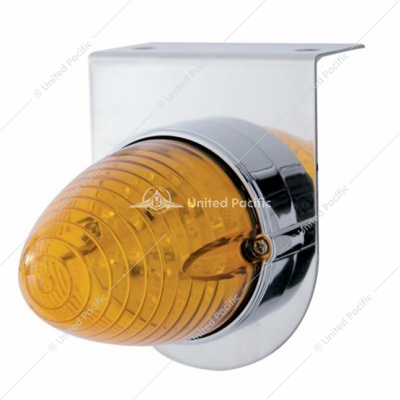 Stainless Light Bracket With 19 LED Beehive Light - Amber LED/Amber Lens