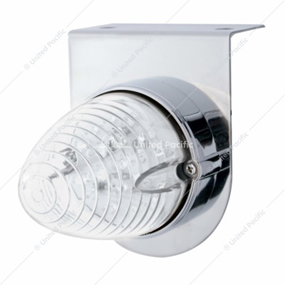 Stainless Light Bracket With 19 LED Beehive Light - Amber LED/Clear Lens