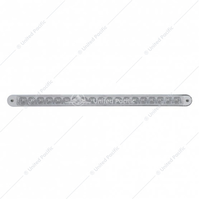 19 LED 12" Reflector Light Bar With Bezel (Stop, Turn & Tail) - Red LED/Clear Lens