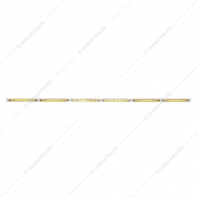 79-1/2" Stainless Bumper Light Bracket With 6X 19 LED 12" Light Bars - Amber LED/Amber Lens