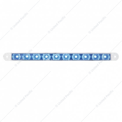 10 LED 9" Dual Function Light Bar - Blue LED/Clear Lens