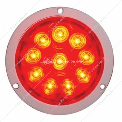 10 LED 4" Round Flange Mount Light (Stop, Turn & Tail)