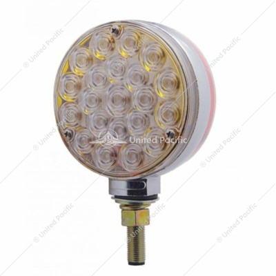 42 LED Double Face Turn Signal Light - Amber & Red LED/Clear Lens