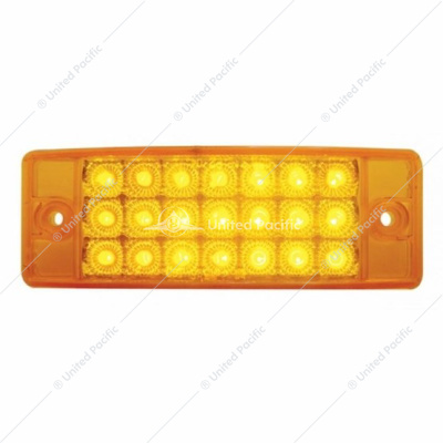 21 LED Reflector Rectangular Light (Clearance/Marker) - Amber LED/Amber Lens (Bulk)