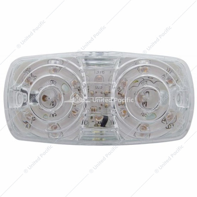 16 LED 4" X 2" Rectangular Light (Clearance/Marker)- Amber LED/Clear Lens