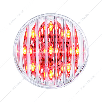 9 LED 2" Round Light (Clearance/Marker) - Red LED/Clear Lens (Bulk)