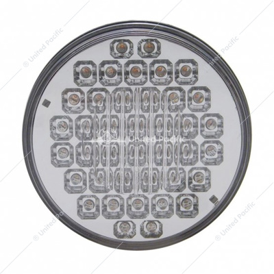 40 LED 4" Round Light (Stop, Turn & Tail) - Red LED/Clear Lens