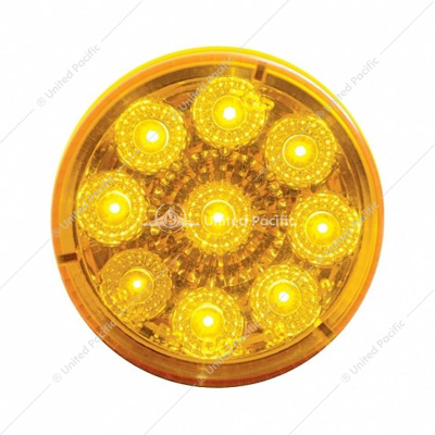 9 LED 2" Round Reflector Light (Clearance/Marker) - Amber LED/Amber Lens