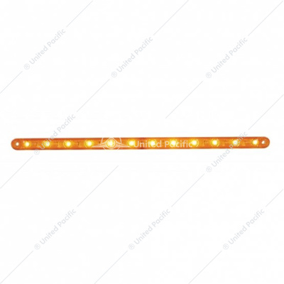 12 LED 12" Ultra Slim Light Bar Only (Turn Signal) - Amber LED/Amber Lens (Bulk)