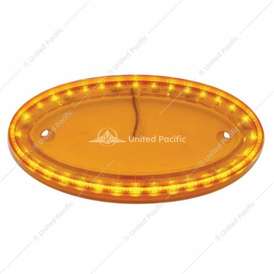 32 LED Large Emblem Light For Peterbilt - Amber LED/Amber Lens