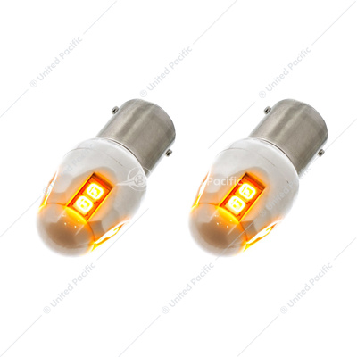 High Power 8 LED 1156 Type Bulb - Amber (Card of 2)