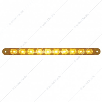 10 LED 9" Turn Signal Light Bar - Amber LED/Amber Lens