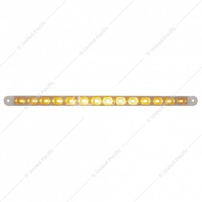 14 LED 12" Turn Signal Light Bar - Amber LED/Clear Lens (Bulk)