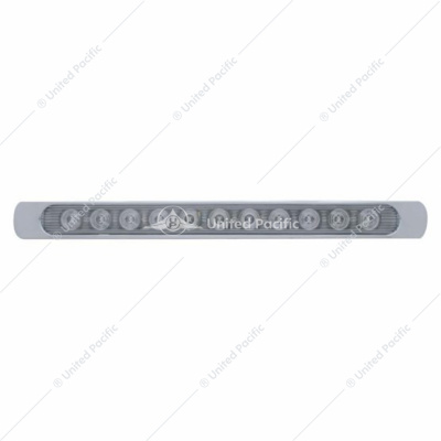 11 LED 17" P/T/C Light Bar With Chrome Bezel - Amber LED/Clear Lens