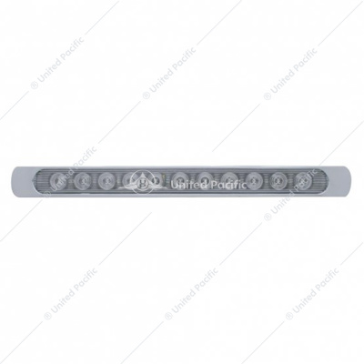 11 LED 17" Light Bar (Stop, Turn & Tail) With Chrome Bezel - Red LED/Clear Lens