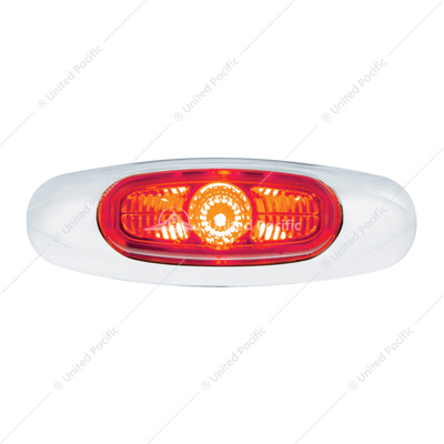 4-3/16" Wide 3 LED ViperEye Light (Clearance/Marker) - Red LED/Red Lens