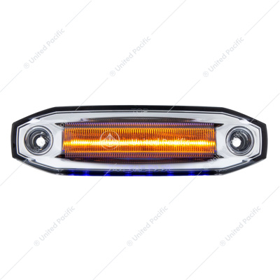 6 Amber LED Light (Clearance/Marker) With 6 Blue LED Side Ditch Light
