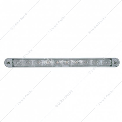 10 LED 9" Turn Signal Light Bar With Bezel - Amber LED/Clear Lens
