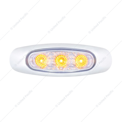 5 LED Reflector Light (Auxiliary/Utility) With Side Ditch Light - Amber LED/Clear Lens (Bulk)