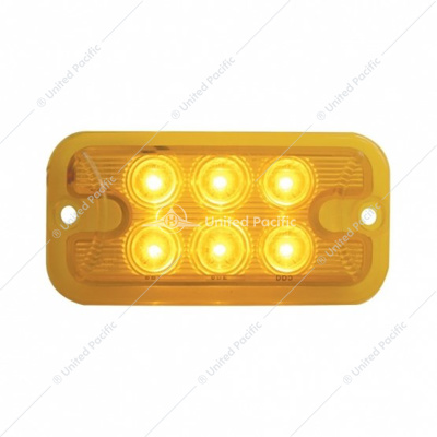 6 LED Dual Function Light - Amber LED/Amber Lens