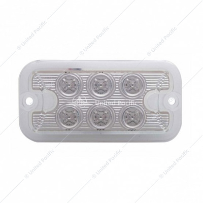 6 LED Dual Function Light - Red LED/Clear Lens