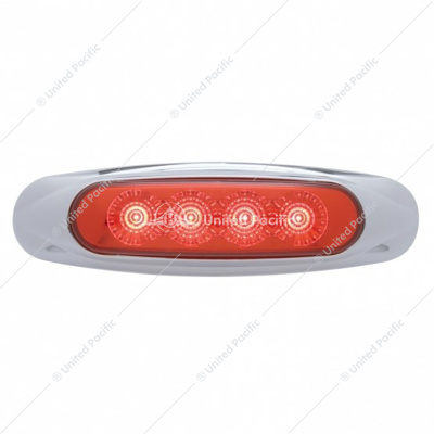 4 LED Reflector Light (Clearance/Marker) - Red LED/Red Lens