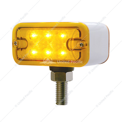 12 LED Dual Function Double Face Light - T-Mount - Amber & Red LED/Amber & Red Lens