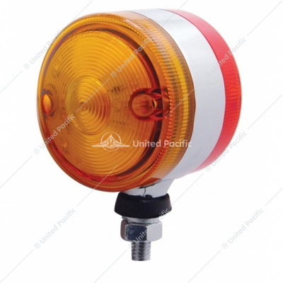 30 LED 3" Dual Function Double Face Light - Amber & Red LED/Amber & Red Lens