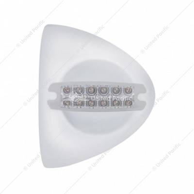 12 LED Reflector Headlight Turn Signal Light Cover - Amber LED/Clear Lens