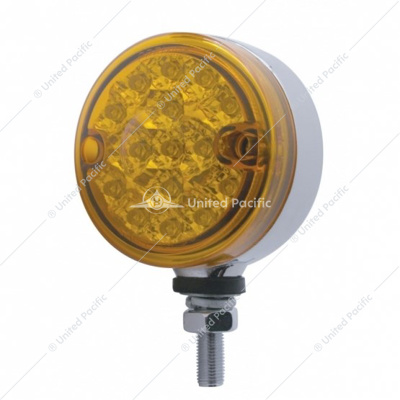 15 LED 3" Dual Function Reflector Single Face Light - Amber LED/Amber Lens