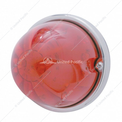 17 LED Watermelon Flush Mount Kit With Low Profile Bezel - Red LED/Red Lens