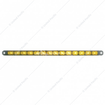 14 LED 12" Auxiliary strip Light - Amber LED/Chrome Lens (Bulk)