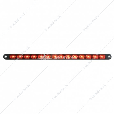 14 LED 12" Auxiliary strip Light - Red LED/Chrome Lens (Bulk)