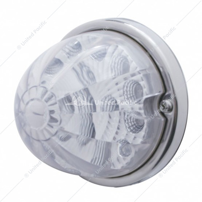 17 LED Reflector Watermelon Flush Mount Kit With Low Profile Bezel - Red LED/Clear Lens