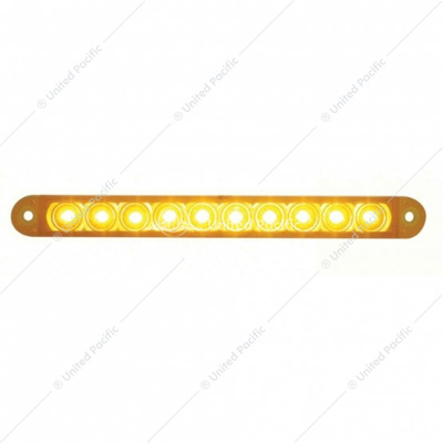 10 LED 6-1/2" Turn Signal Light Bar - Amber LED/Amber Lens (Bulk)