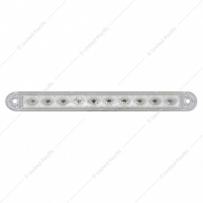 10 LED 6-1/2" Light Bar Only (Stop, Turn & Tail) - Red LED/Clear Lens