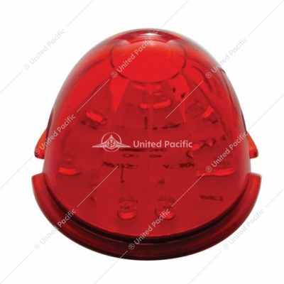 17 LED Dual Function Watermelon Cab Light - Red LED/Red Lens (Bulk)