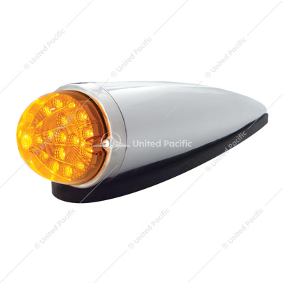 17 LED Dual Function Watermelon Clear Reflector Cab Light Kit - Amber LED/Amber Lens