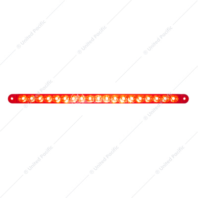 19 LED 12" Reflector Light Bar (Stop, Turn & Tail) - Red LED/Red Lens (Bulk)